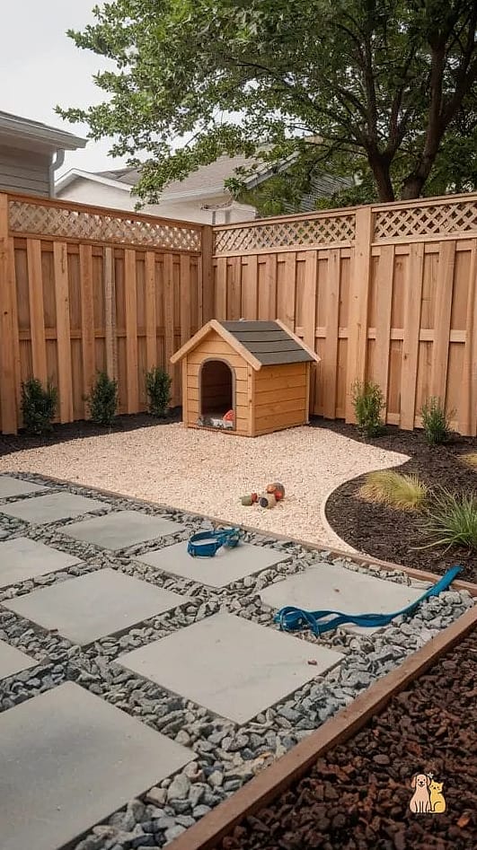 25 Simple Dog Yard Ideas to Try Right Now 13 A Rock or Paver Border Around Garden Beds