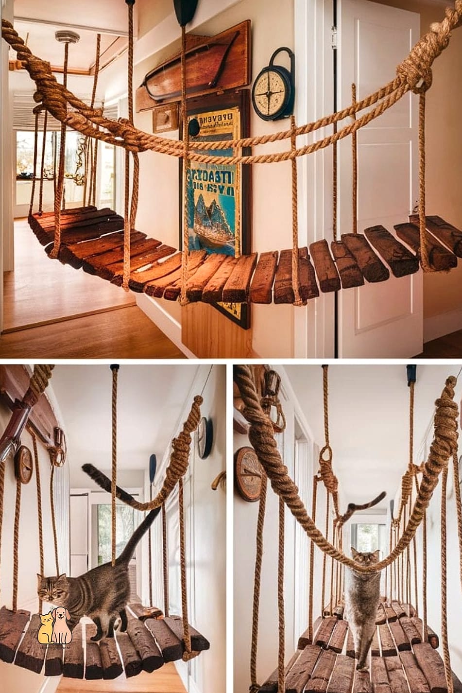 The Rope and Wood Scratch Post