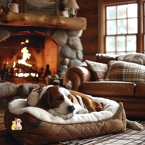 The Rustic Cabin-Style Dog Sleeping Area