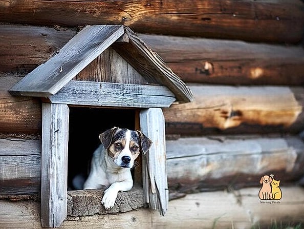 The Rustic Log Cabin Dog House