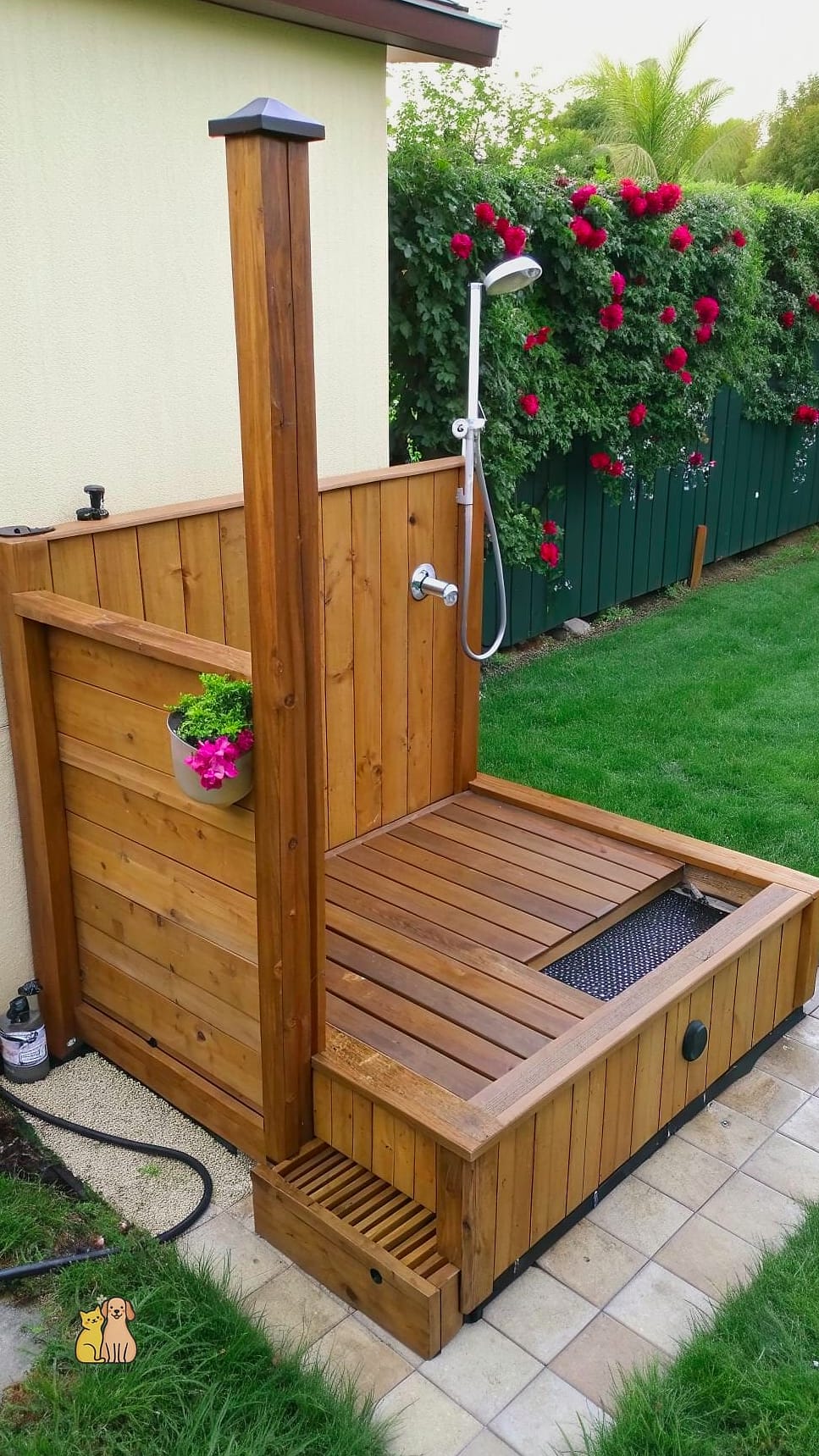 24 Precious Dog Shower In Laundry Room That Will Restore Your Faith in the World 15 The Rustic Wood-Trim Shower