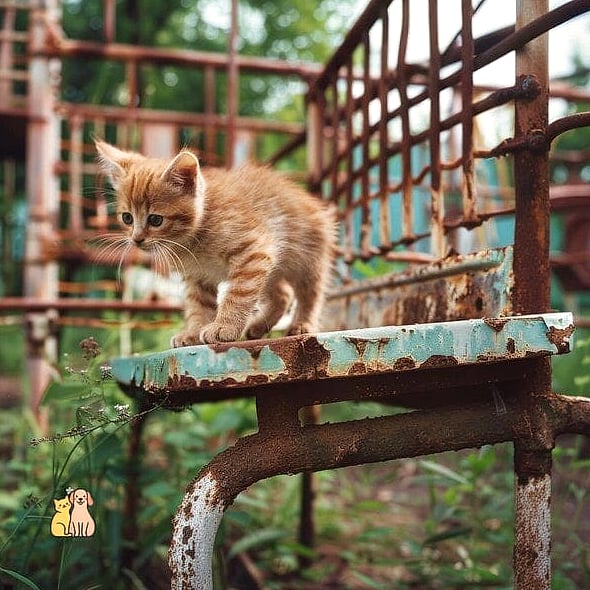 Rusty the Barn Cat Turned House Cat