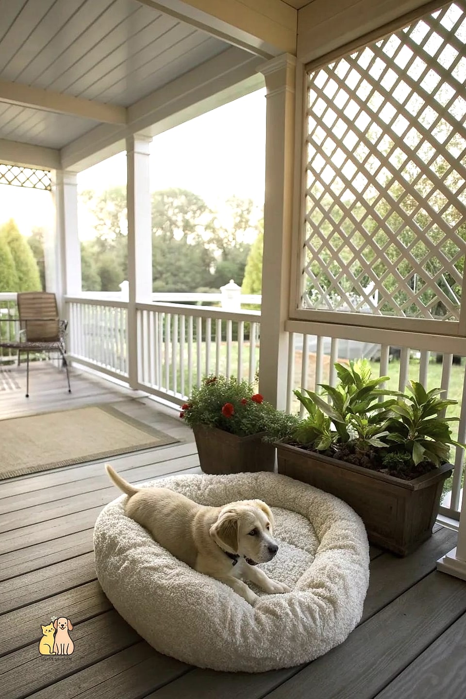 20 Stunning Dog Houses For Multiple Dogs Guaranteed to Make You Smile 9 The Screened-In Dog Porch House