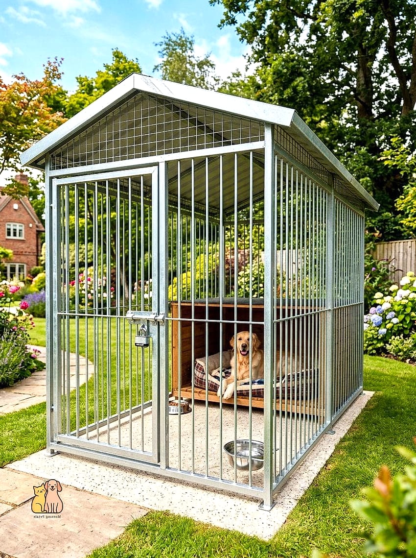 A Secure Dog Run Along the Side Yard