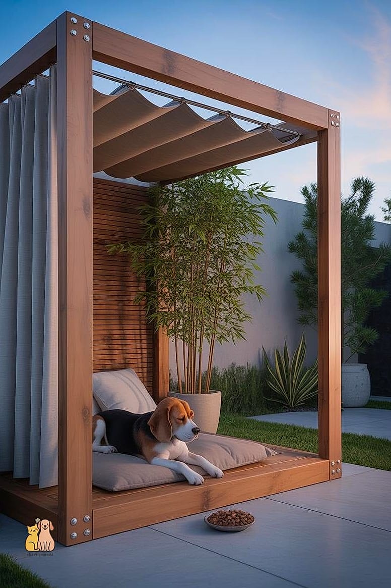 23 Heartwarming Outside Dog Washing Station Guaranteed to Make You Smile 18 The Shaded Pergola Wash Spot