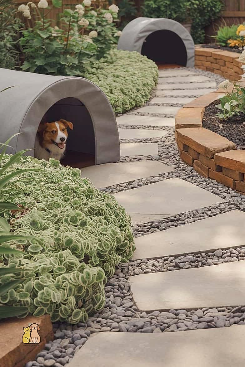A Shallow Concrete Dog Wading Area
