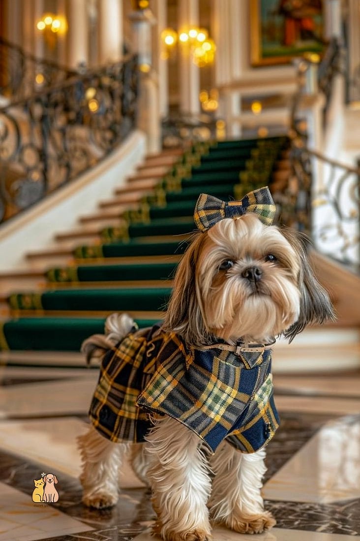 The Shih Tzu in a Pearl Collar