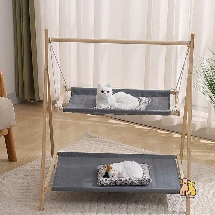 Solid Wood Floating Shelf Bed