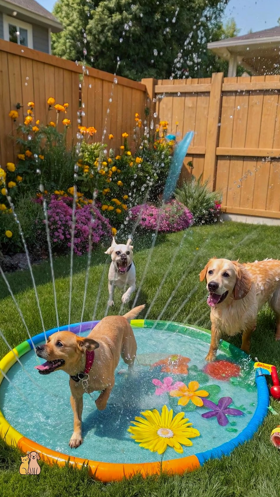 23 Precious Dog Yard Landscaping That Will Restore Your Faith in the World 10 A Splash Pad or Kiddie Pool Station