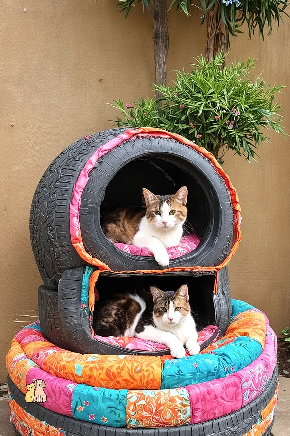 Stacked Tire Bed