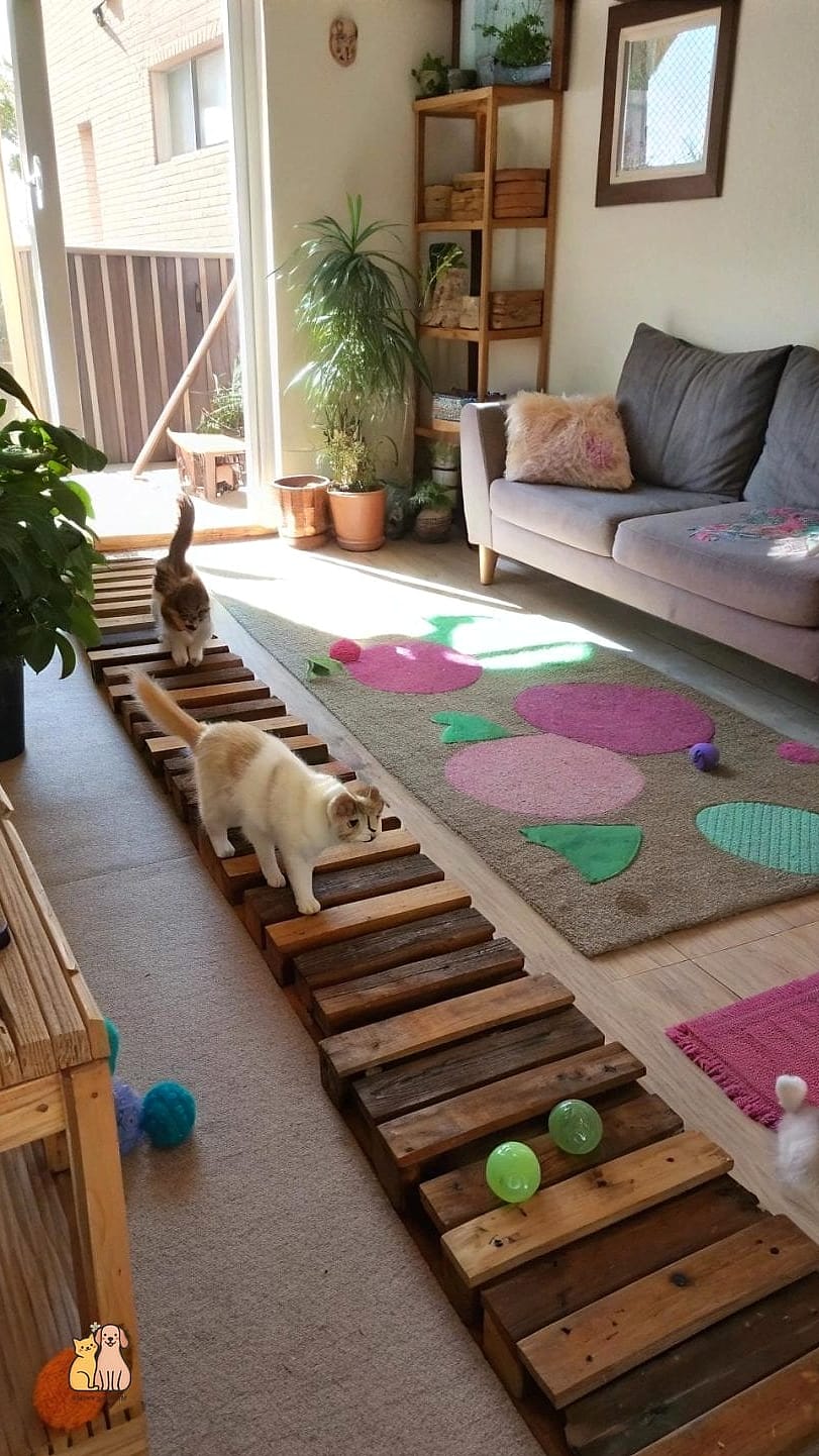 30 Creative Diy Catwalks For Cats That Will Inspire You 20 The Staggered Triangle Shelf Set
