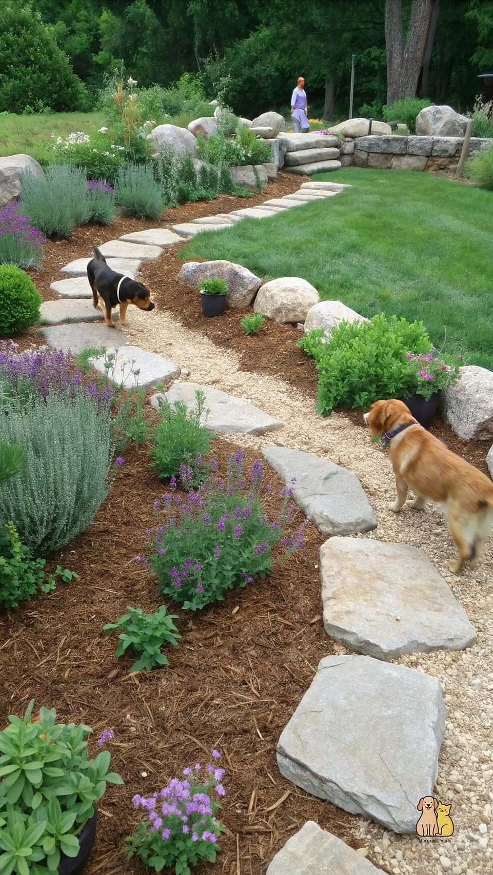 30 Perfect Outdoor Dog Potty Area on a Budget 22 Stone Path Potty Loop