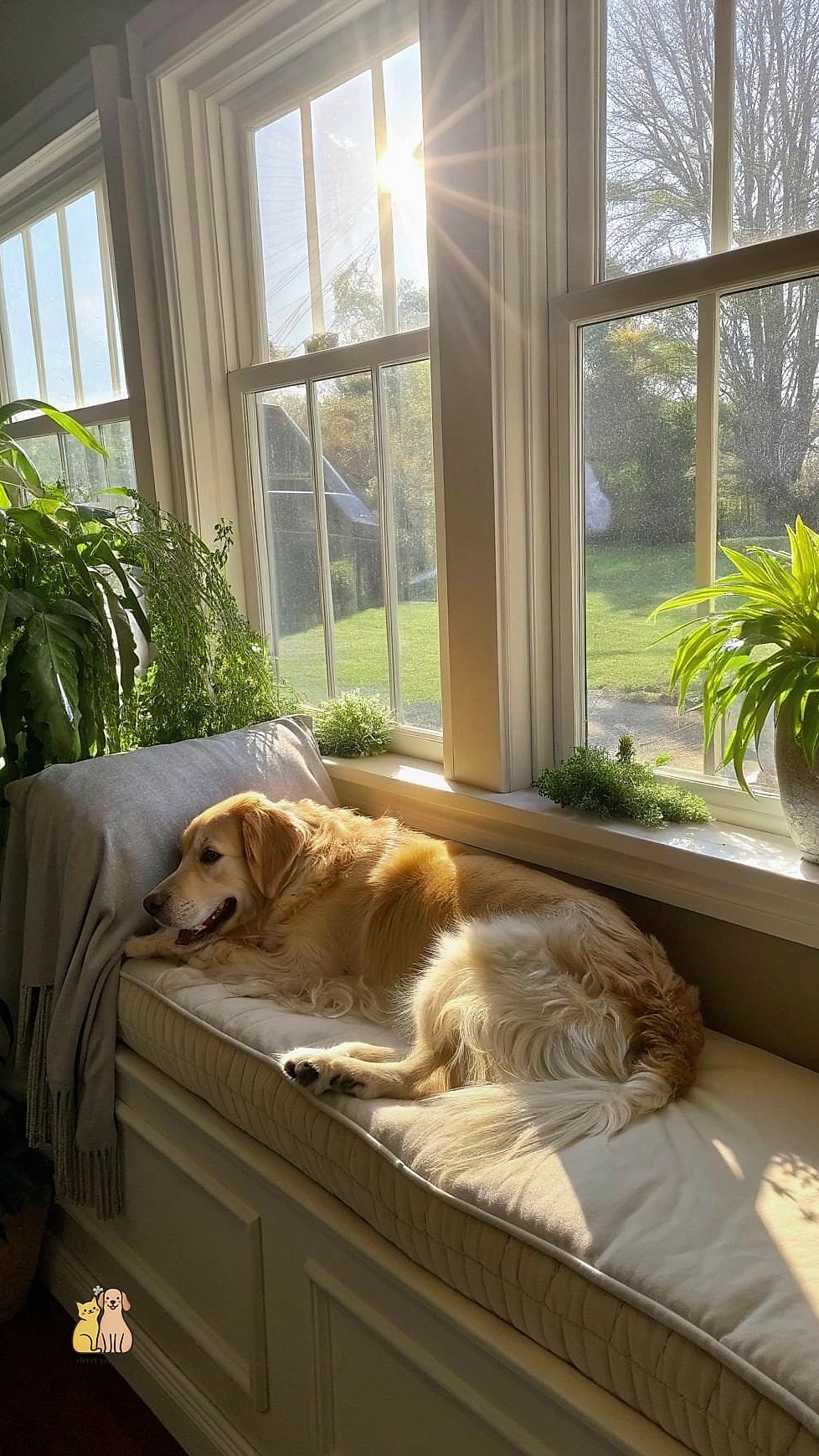A Sunlit Window Perch With a Ramp