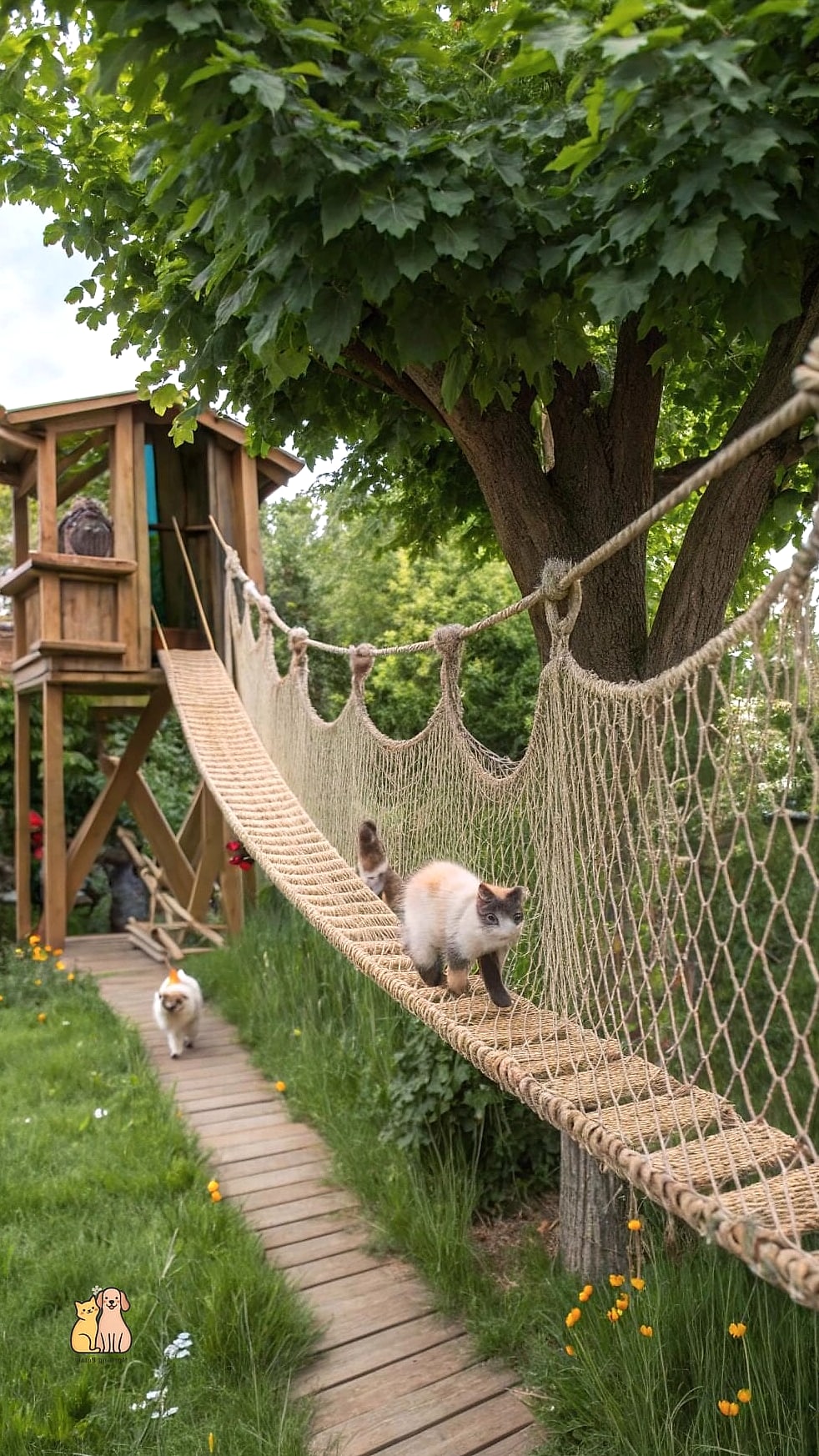 Suspended Rope Bridge Playground