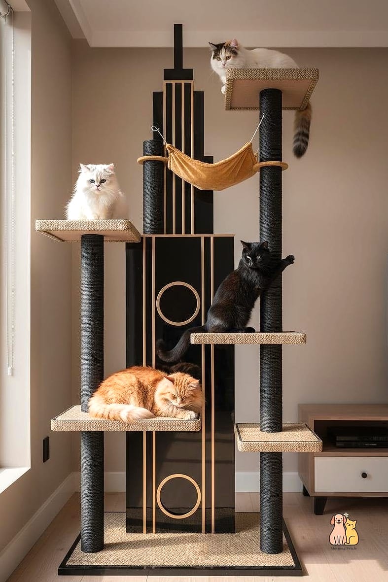 35 Precious Cool Cat Trees That Prove Pets Are the Best 8 The Tall Skyscraper Tree