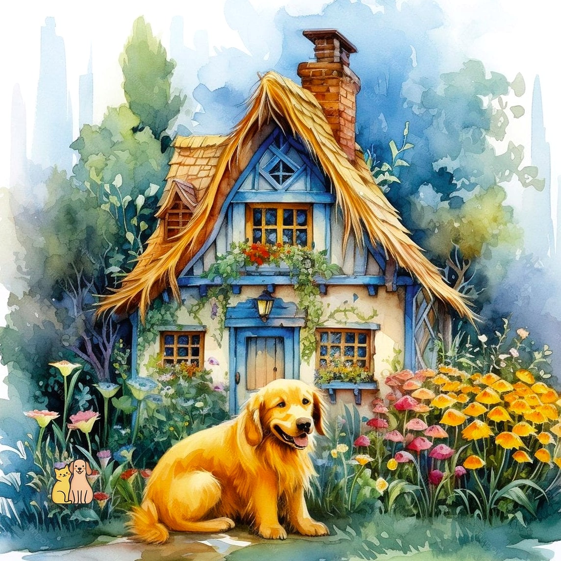 23 Precious Cute Dog Houses That Are Too Cute to Handle 8 The Thatched-Roof Cottage