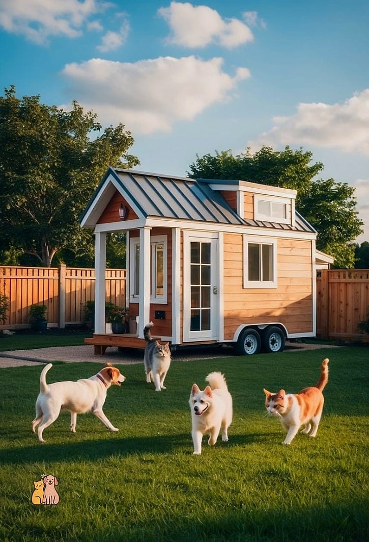 23 Precious Cute Dog Houses That Are Too Cute to Handle 23 The Tiny Chalet with String Lights