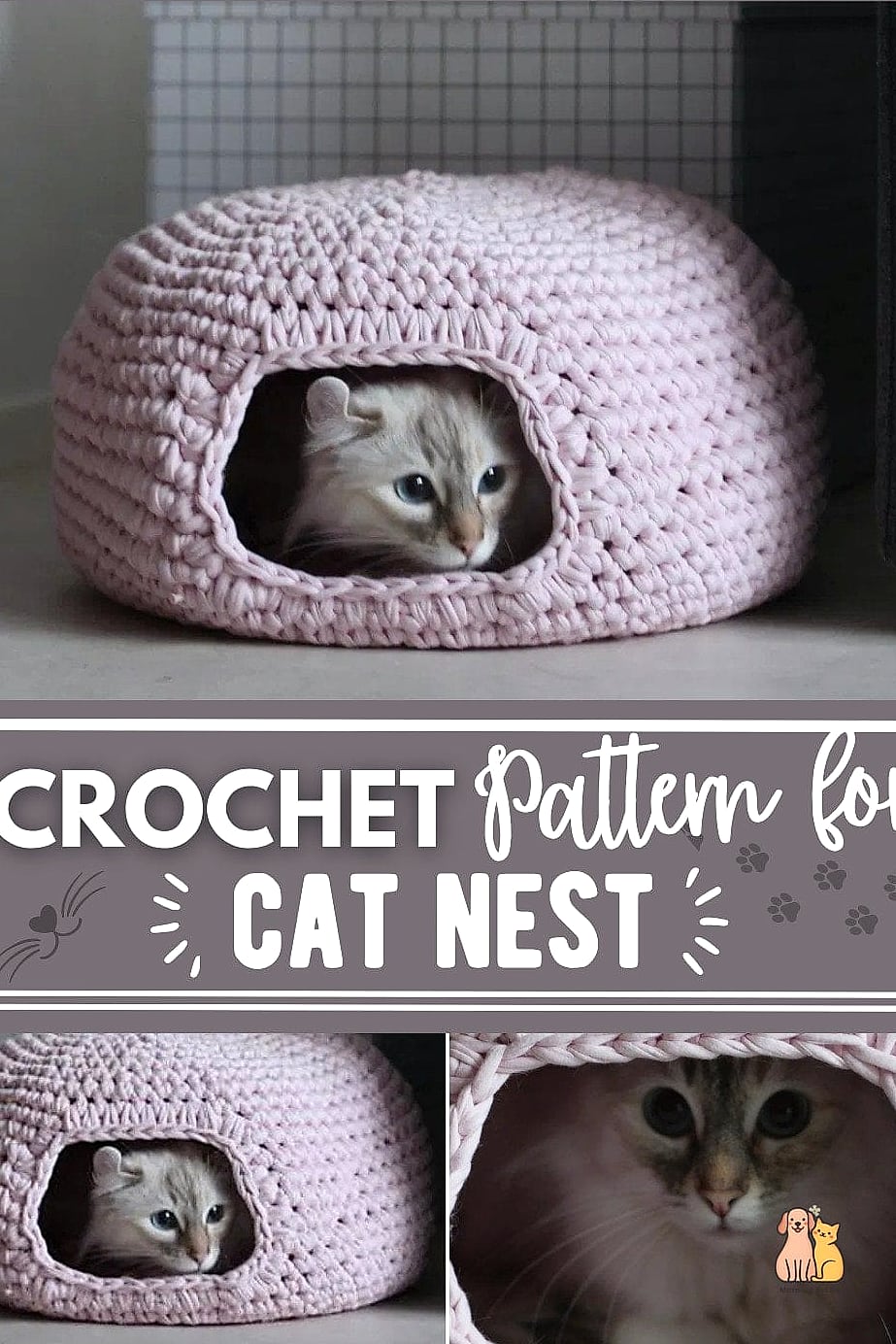 Tiny Pouf Nest for Kittens