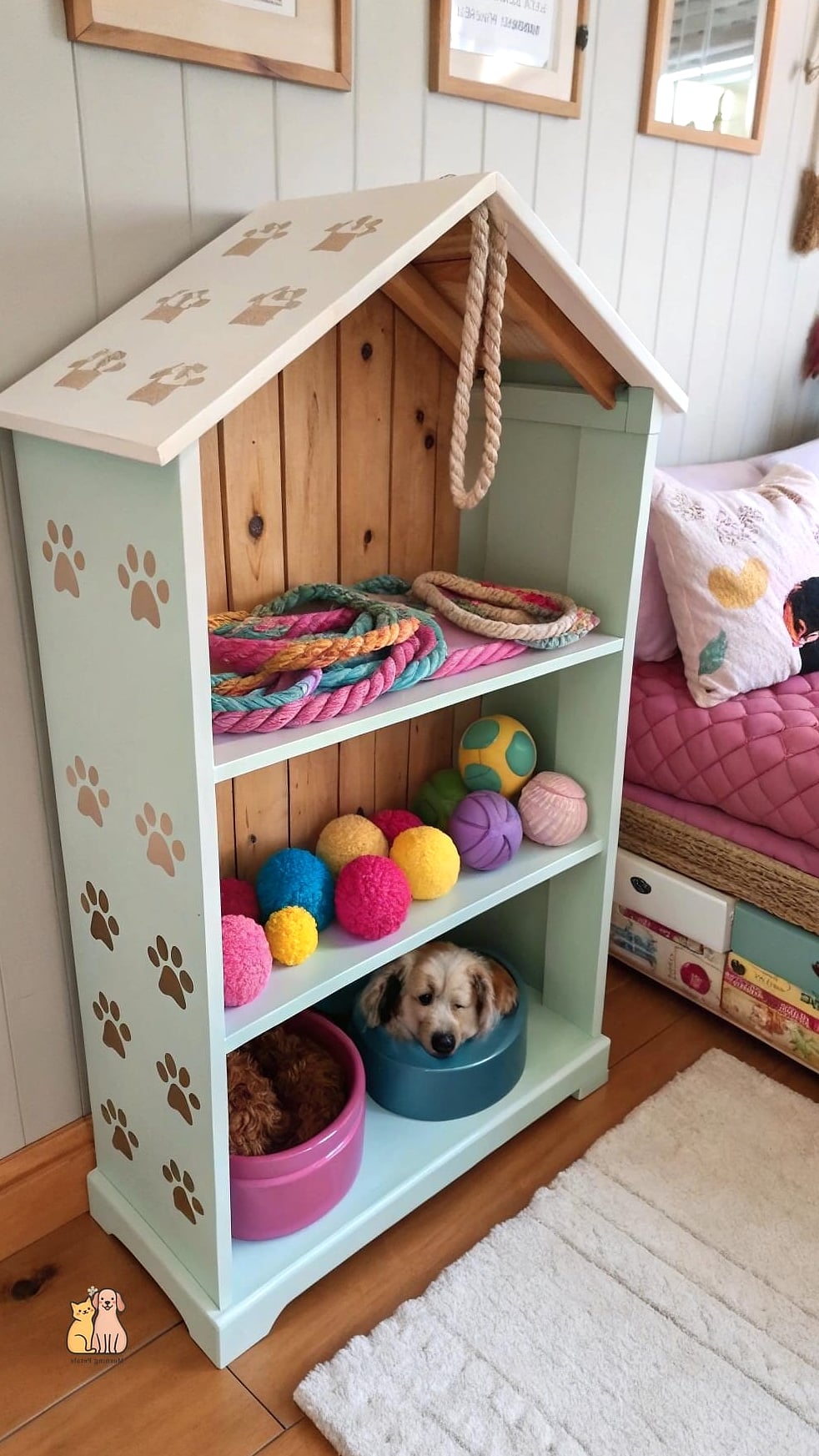 A Toy Library Shelf With Baskets