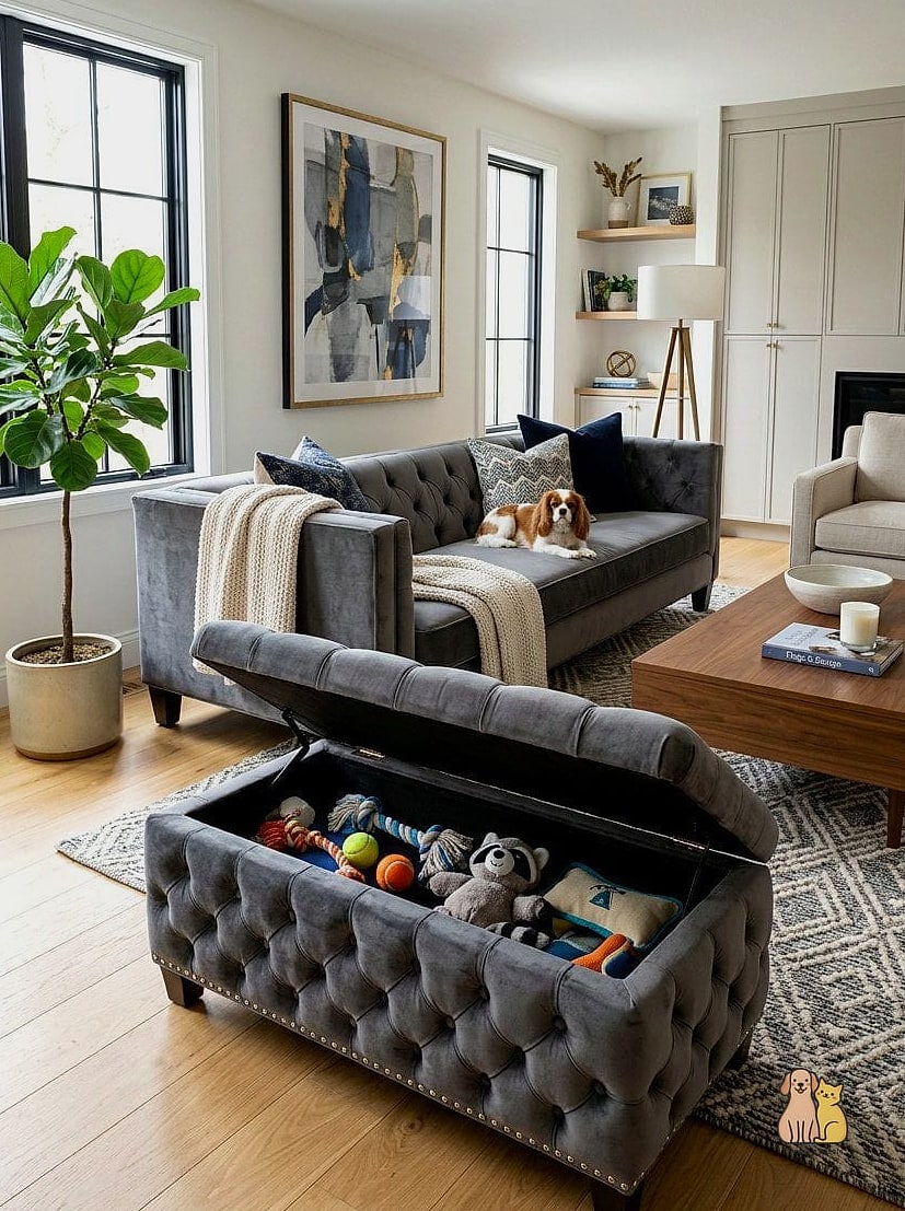 A Toy Storage Ottoman