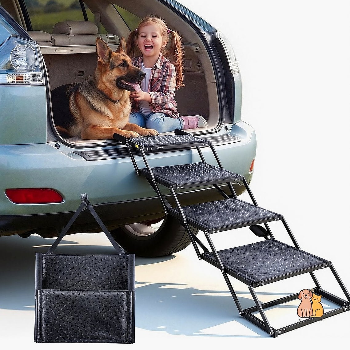 30 Incredible Best Pet Stairs Guaranteed to Make You Smile 23 Truck and SUV Tailgate Stairs