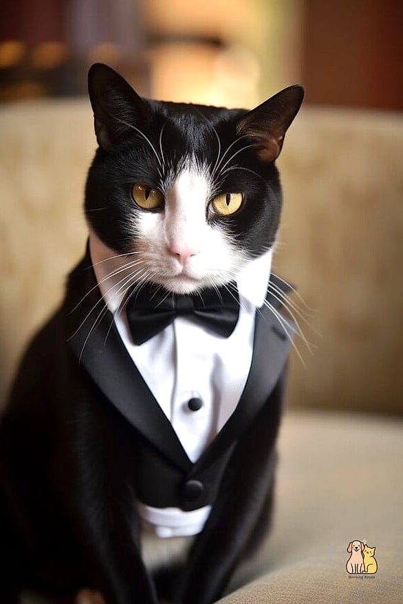 30 Incredible Fancy Tuxedo Cats That Will Make Your Day 27 The Tuxedo Cat With Striking Whisker Pads