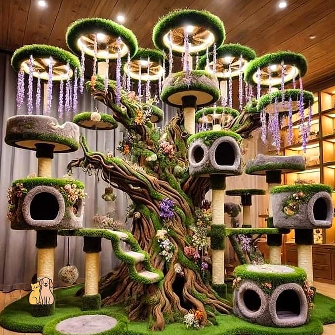 The Two-Level Cat Tree with a Built-In Ramp