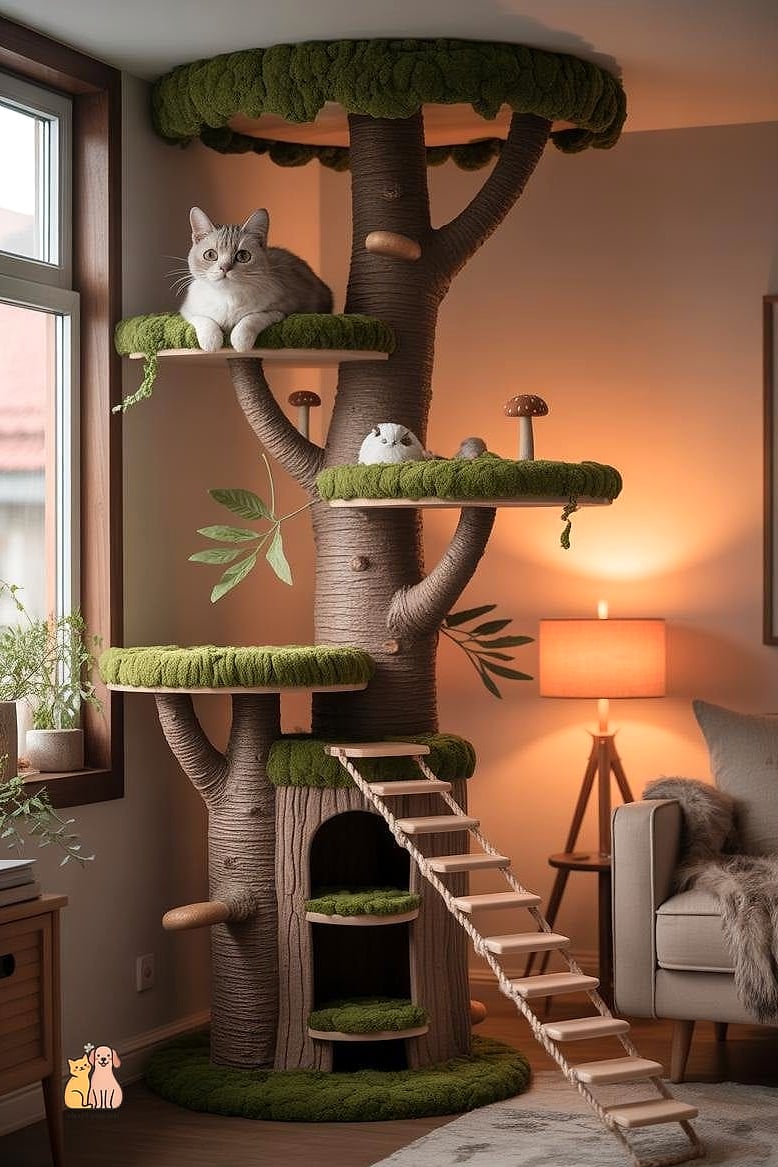 35 Precious Cool Cat Trees That Prove Pets Are the Best 28 The Two-Story Loft Cat Tree