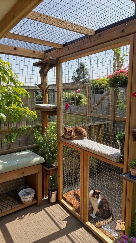 Two-Story Cat Condo With Outdoor Balcony