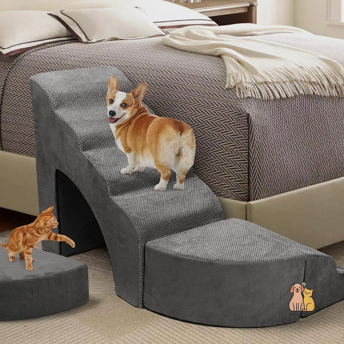 The Two-Tier Cat-and-Dog Combo Stairs