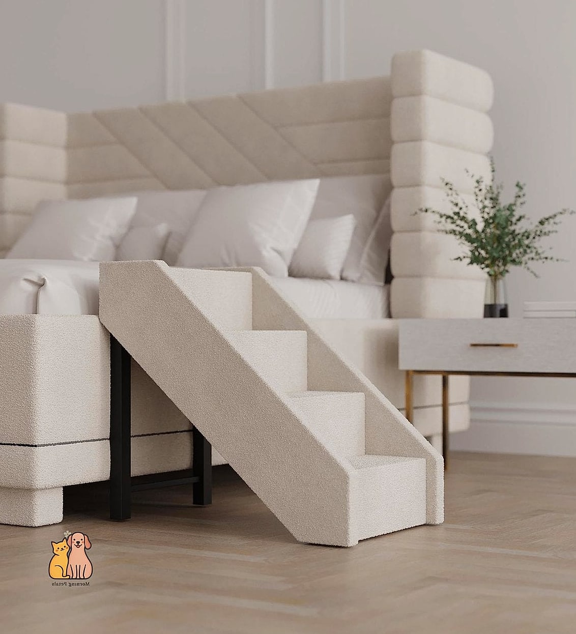 30 Incredible Best Pet Stairs Guaranteed to Make You Smile 25 Two-Tone Contrast Stairs for Visually Impaired Pets