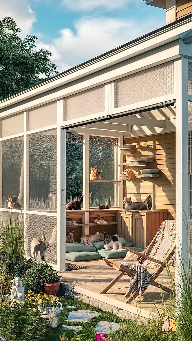 20 Clever Outdoor Cat House Ideas on a Budget 19 Under-Porch Insulated Tunnel System