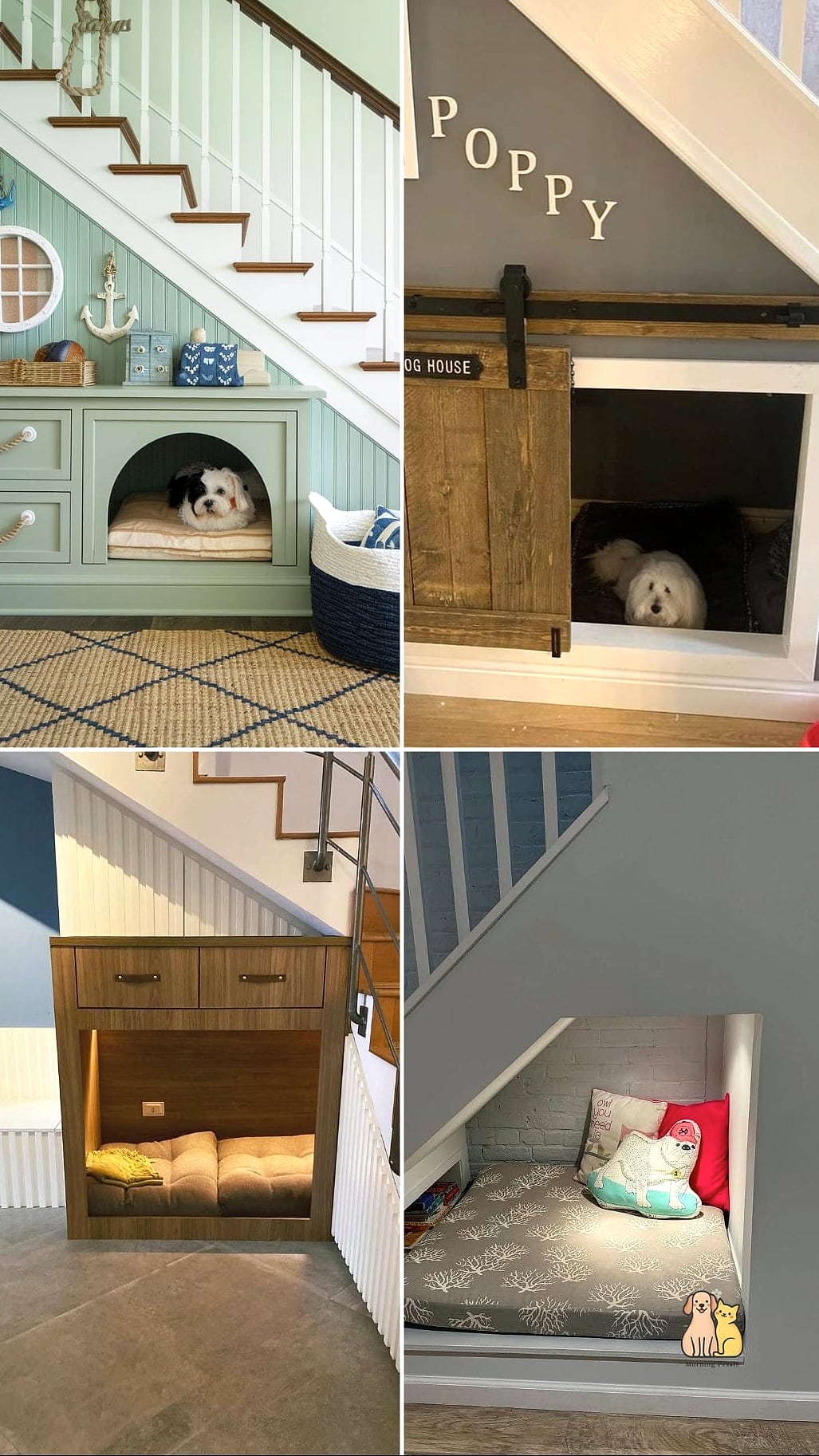 Under-The-Stairs Dog Feeding Nook