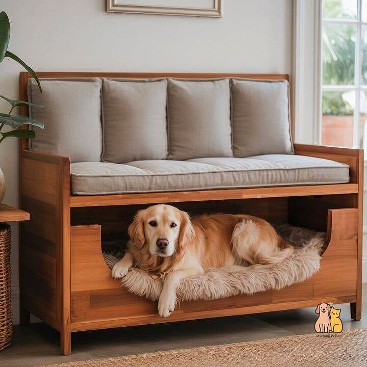 The Upholstered Dog Bench Seat