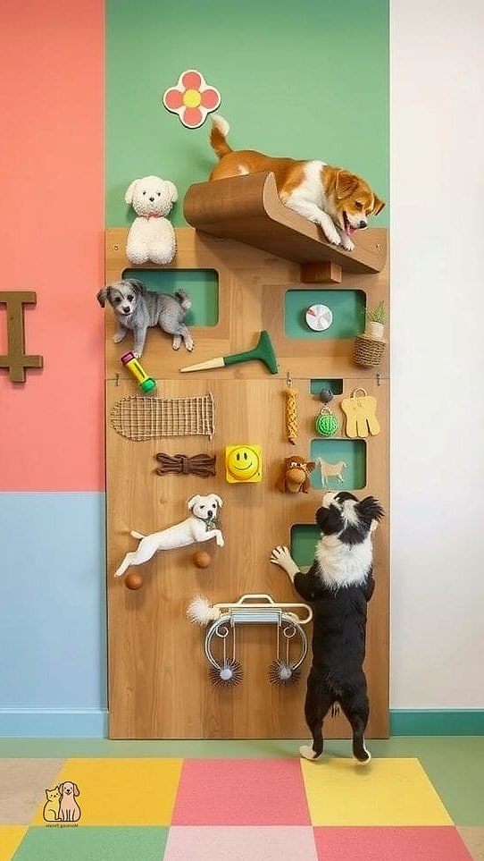 A Vertical Wall-Mounted Leash and Gear Station