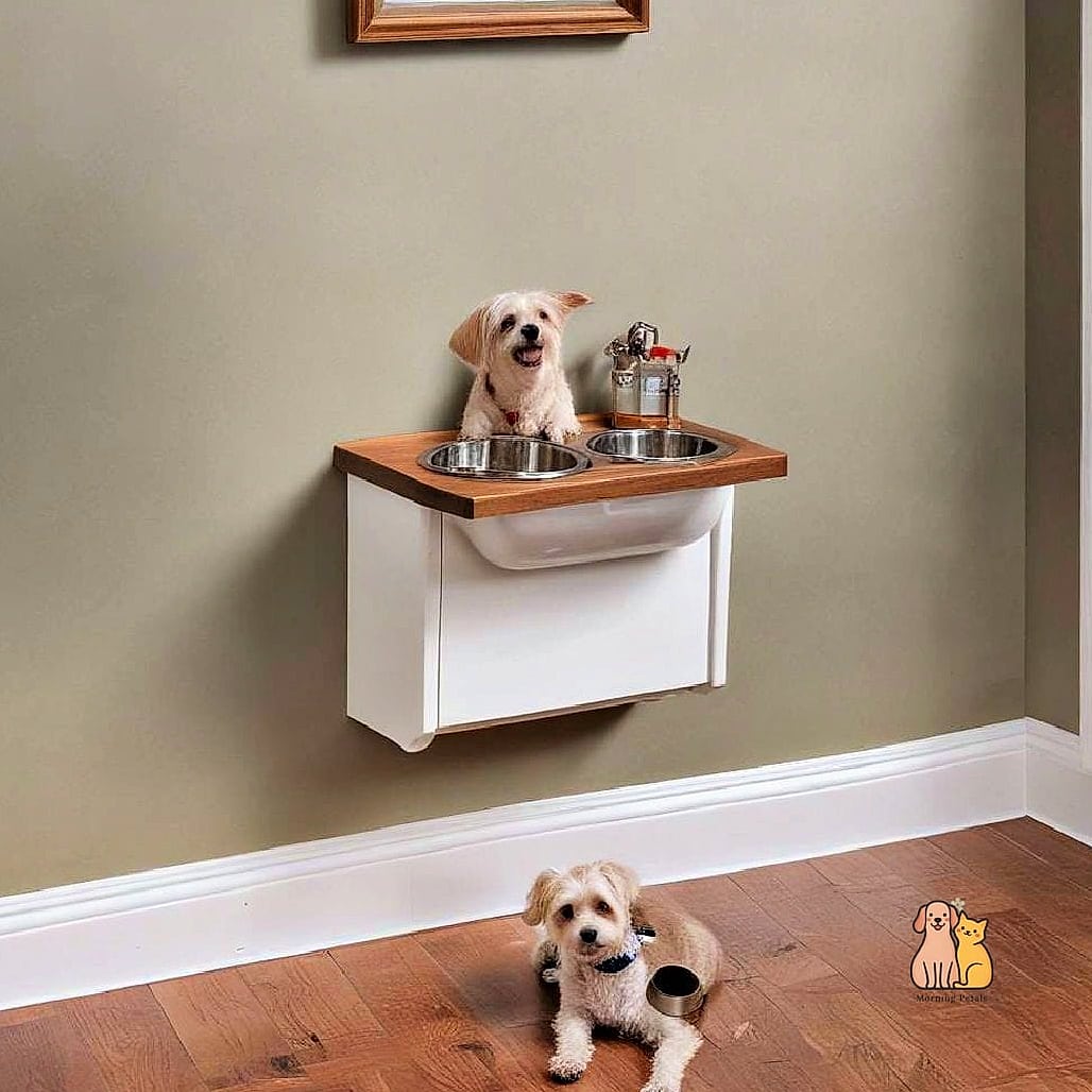 Wall-Mounted Dog Feeding Area