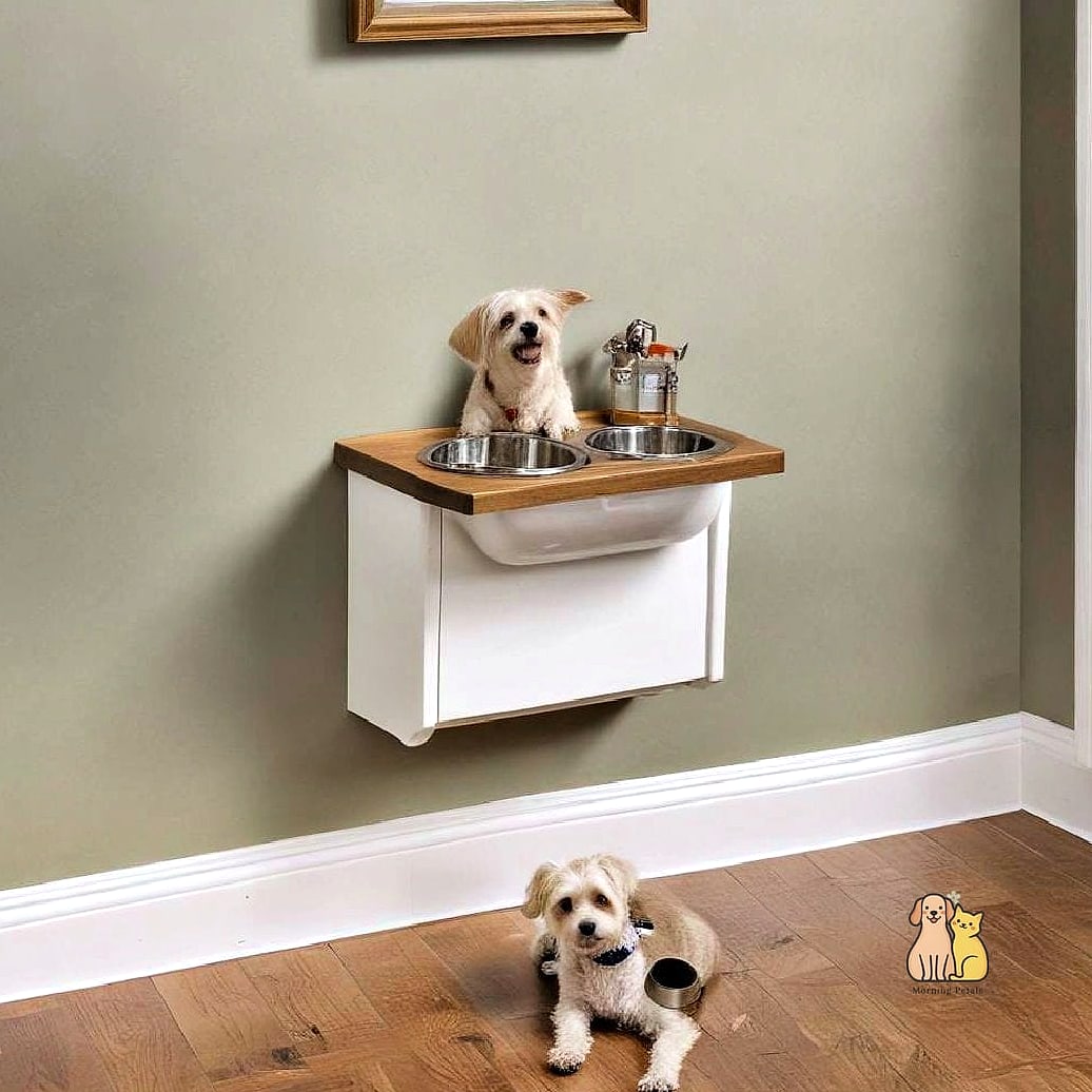 Wall-Mounted Feeding Area for Small Spaces