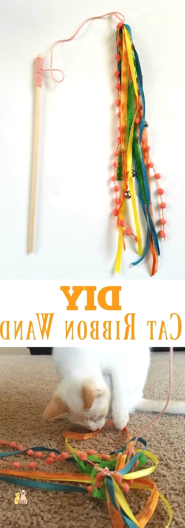 Wand Toy from a Dowel and Feathers