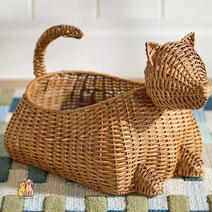 20 Brilliant Diy Cat Cave That Are Totally Worth It 9 Wicker Basket Cave