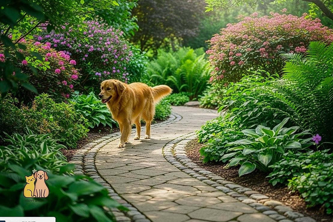 25 Simple Dog Yard Ideas to Try Right Now 5 A Winding Garden Path