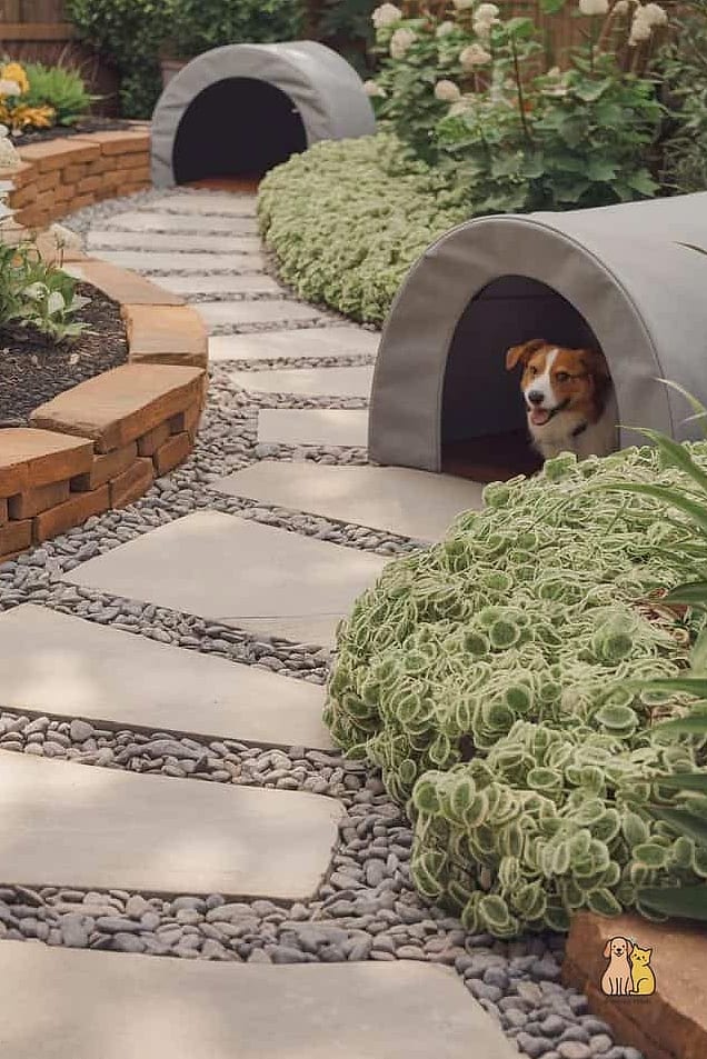 23 Precious Dog Yard Landscaping That Will Restore Your Faith in the World 7 A Winding Stone Path Through the Garden