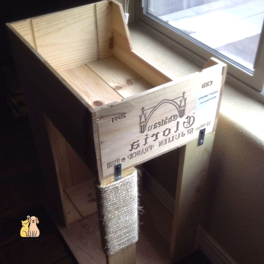 45 Easy Diy Cat Condo to Try Right Now 3 The Wine Crate Stack