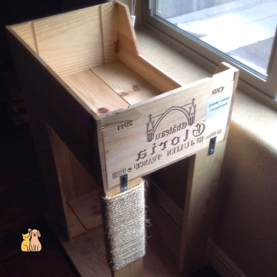 20 Clever Outdoor Cat House Ideas on a Budget 13 Wine Crate Cat Cabin