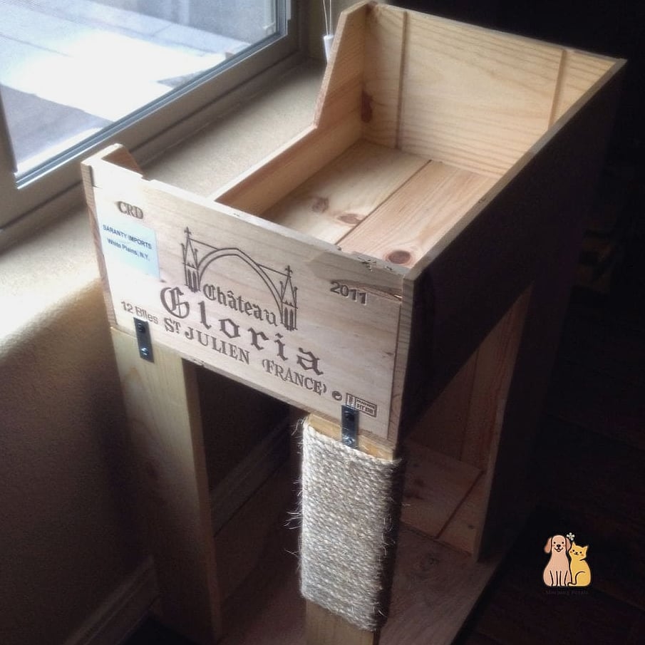50 Budget-friendly Cat Food Station Ideas Your Pet Will Beg For More 10 The Wine Crate Bowl Holder