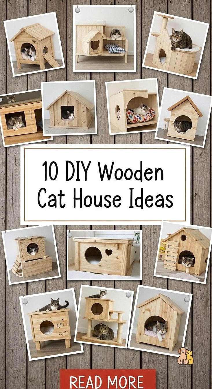 The Wooden Cat House With Heated Pad Insert