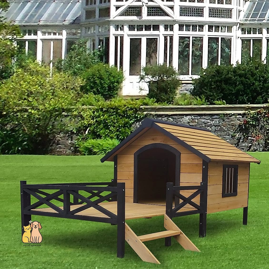 The Wooden A-Frame Kennel House