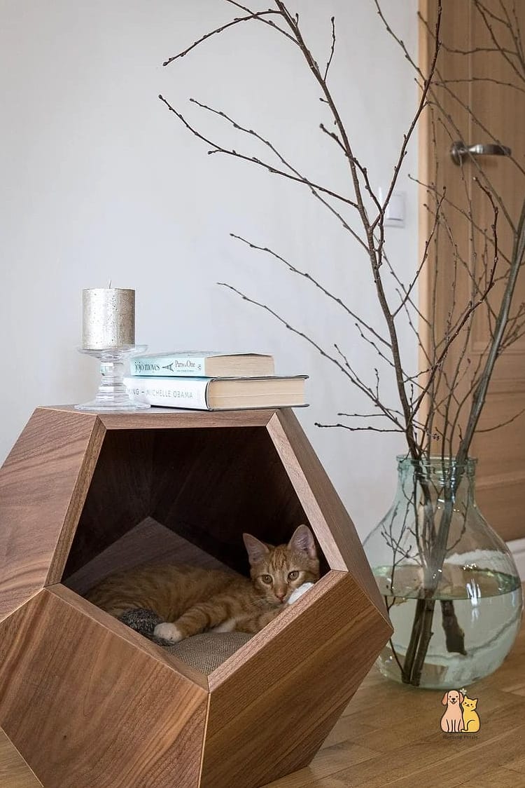 The Wooden A-Frame Cat Cave
