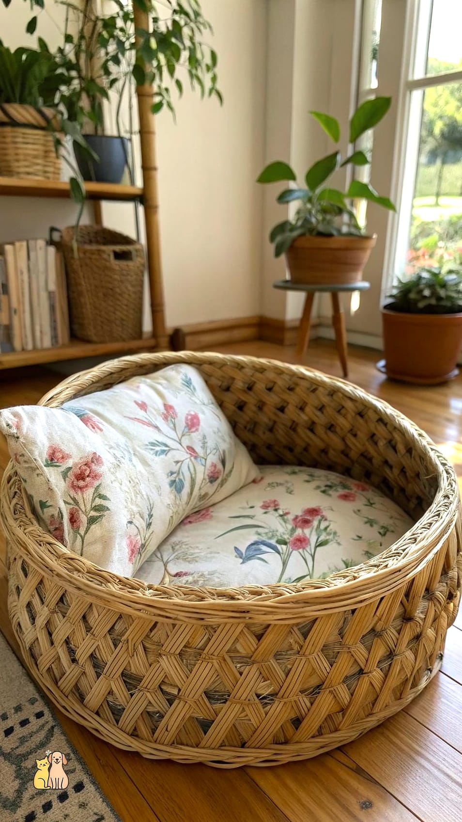 The Woven Seagrass Basket Bed